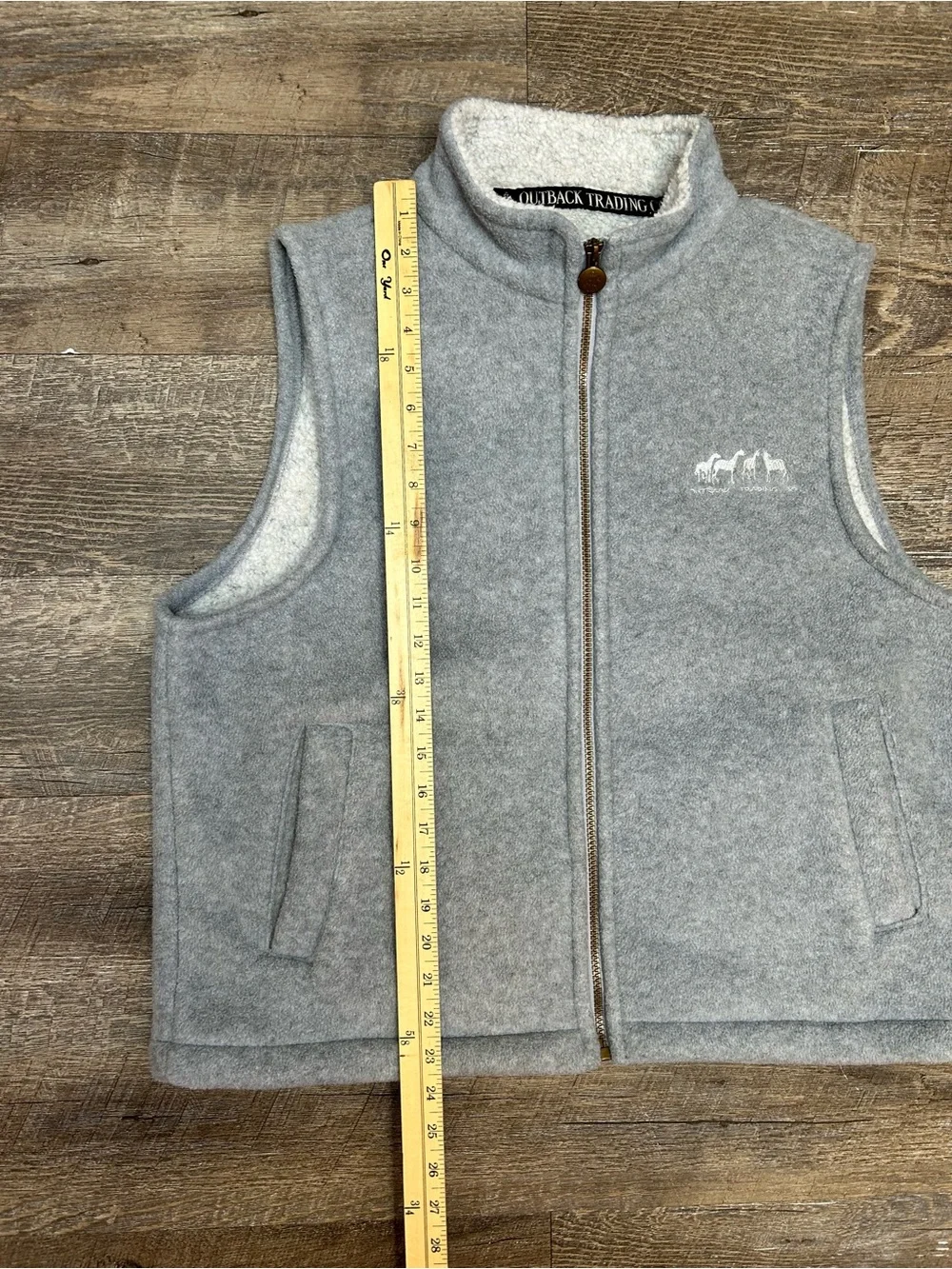Mens Outback trading co. Light Gray Fleece Vest